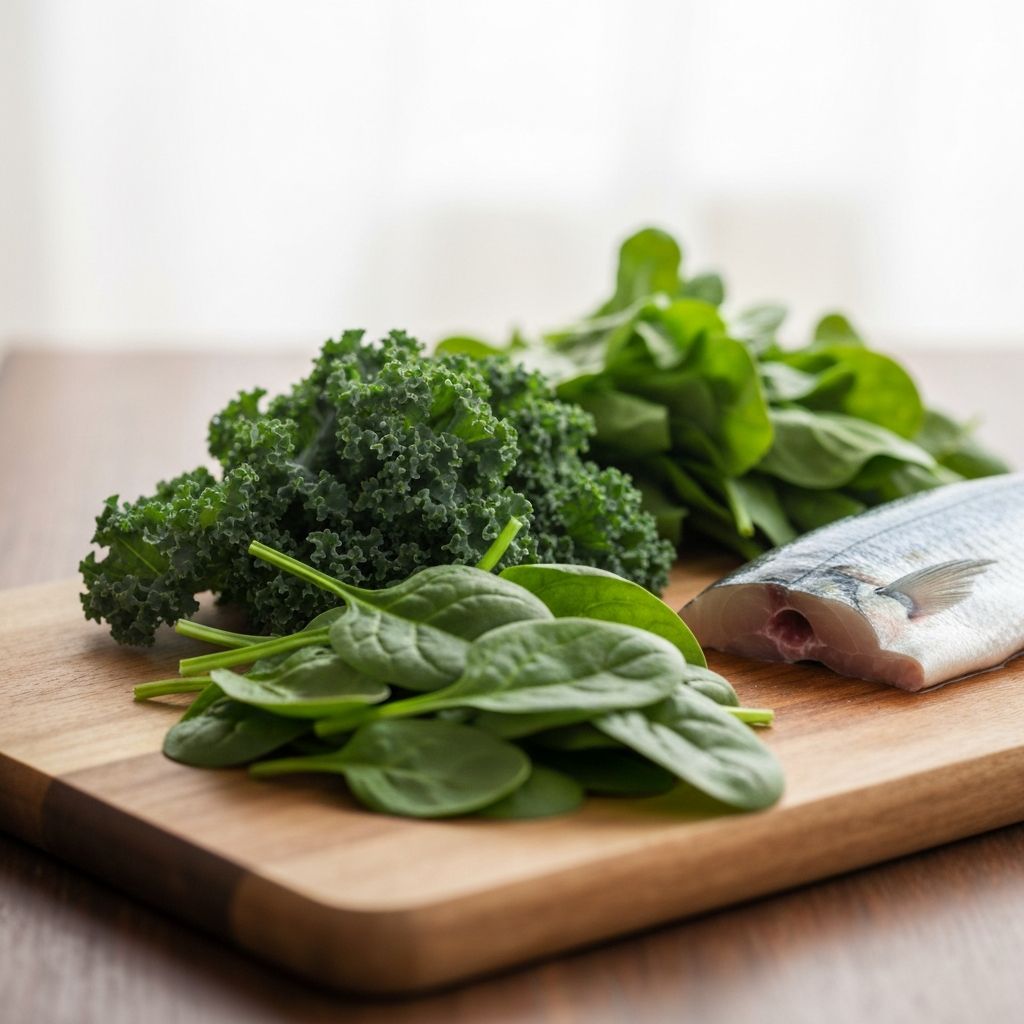 Calcium in leafy greens