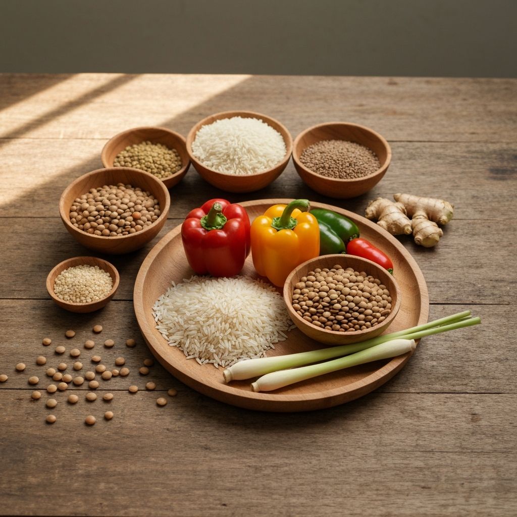 Simple meals with natural ingredients